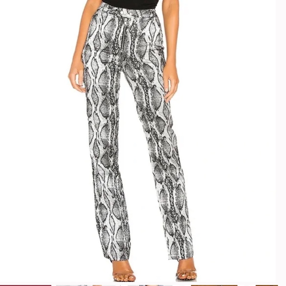 I.AM.GIA Slater Snake Print Zip-Front Pant